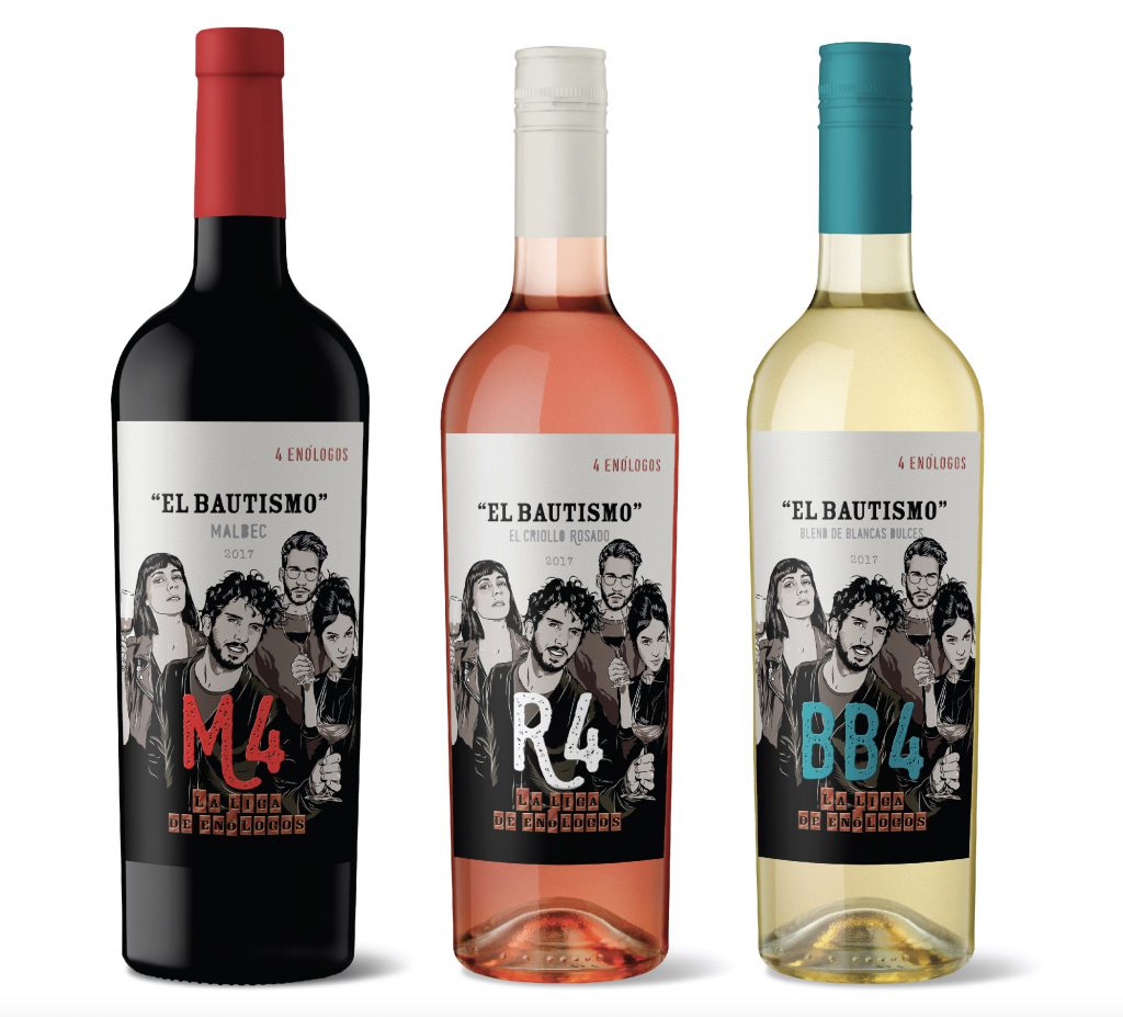 LA LIGA DE ENÓLOGOS / "El Bautismo" Wines 4 Enólogos / Branding & Packaging Design